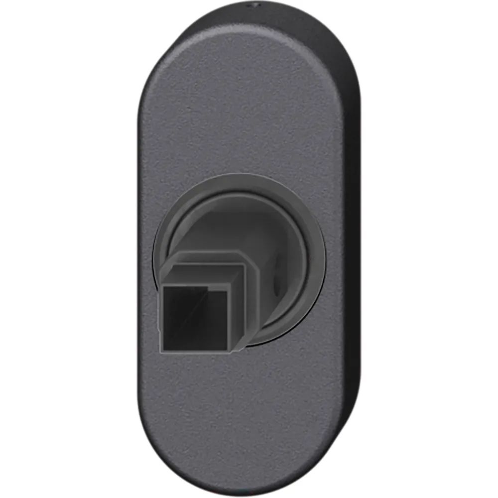 FSB Fenstergriff Adapter-Rosette oval 27x62x10 mm, Aluminium schwarz matt