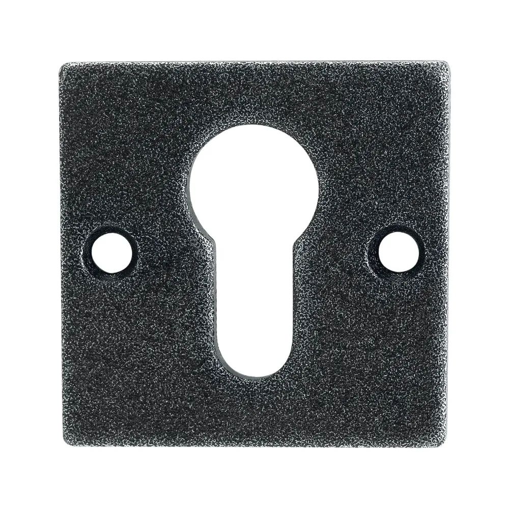 HALCÖ Zylinderrosette HALL & SÖLL - PZ, 52 x 52 mm, verzinkt schwarz passiviert