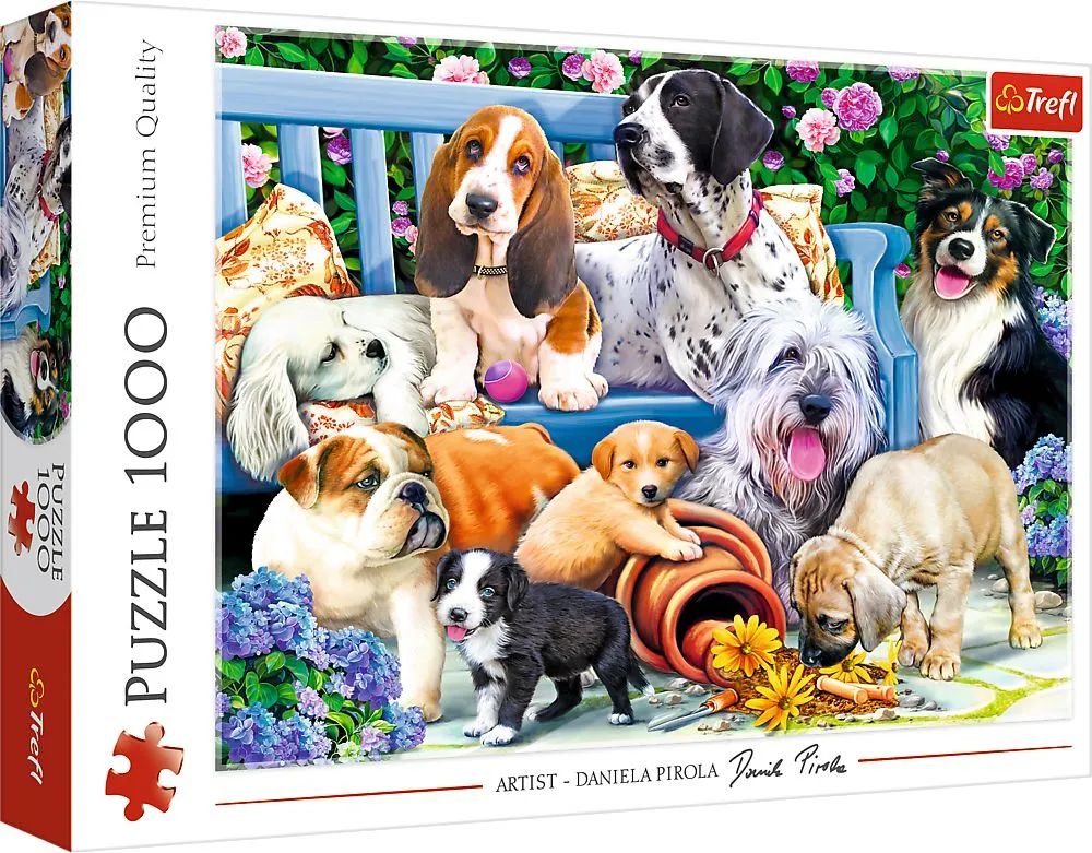 Trefl S.A. Pz. Hunde im Garten 1000T