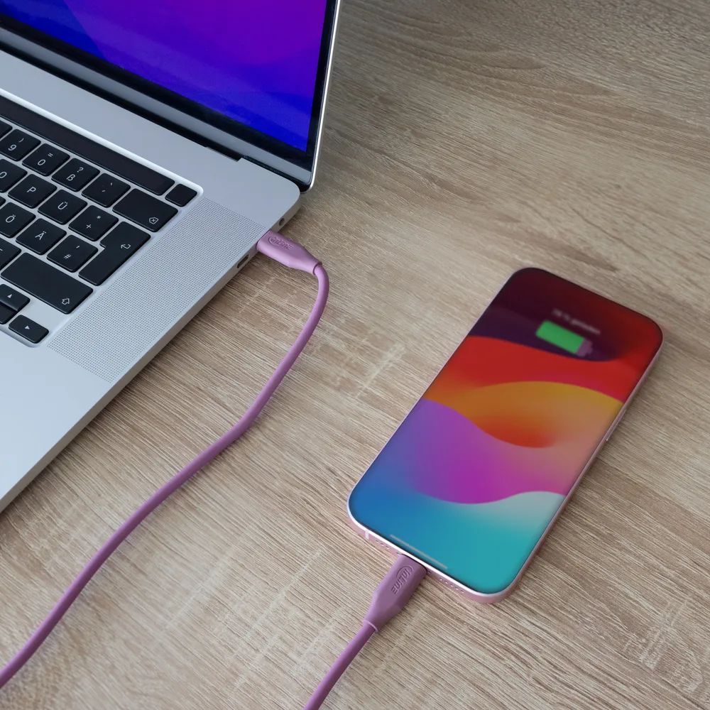 InLine USB 2.0 Kabel - USB-C Schnellladekabel 100W - Wild Berry/violett 0,5m