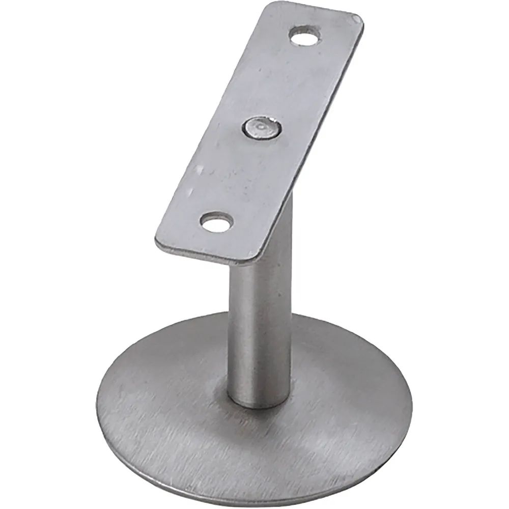 Schösswender Handlaufträger flach, Rosetten ø 60 mm, Wandabstand 58 mm, Edelstahl