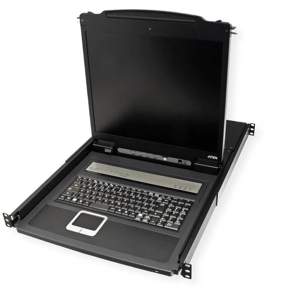 ATEN 8-Port 19" LCD KVM Switch with Italian Keyboard CL1308N-IT