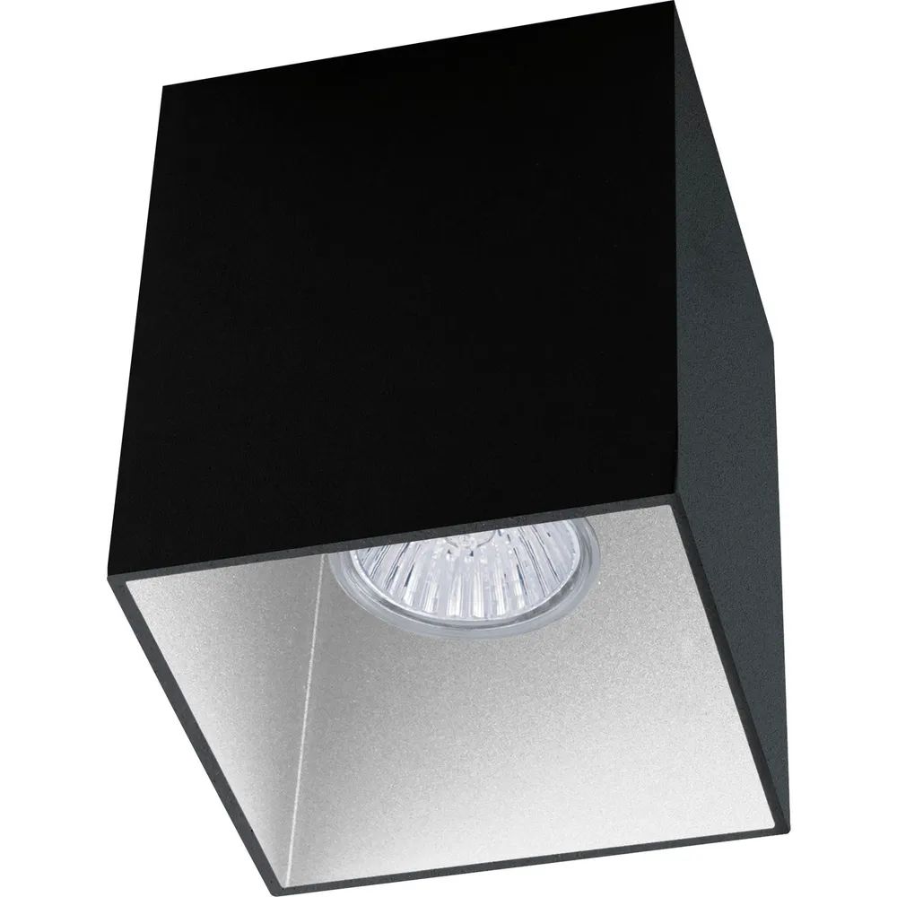 EGLO Deckenleuchte Polasso eckig GU10, schwarz/weiß