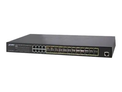 Planet GS-5220-16S8CR - Switch - managed - 24 x Gigabit SFP + 8 x Shared 10/100/1000