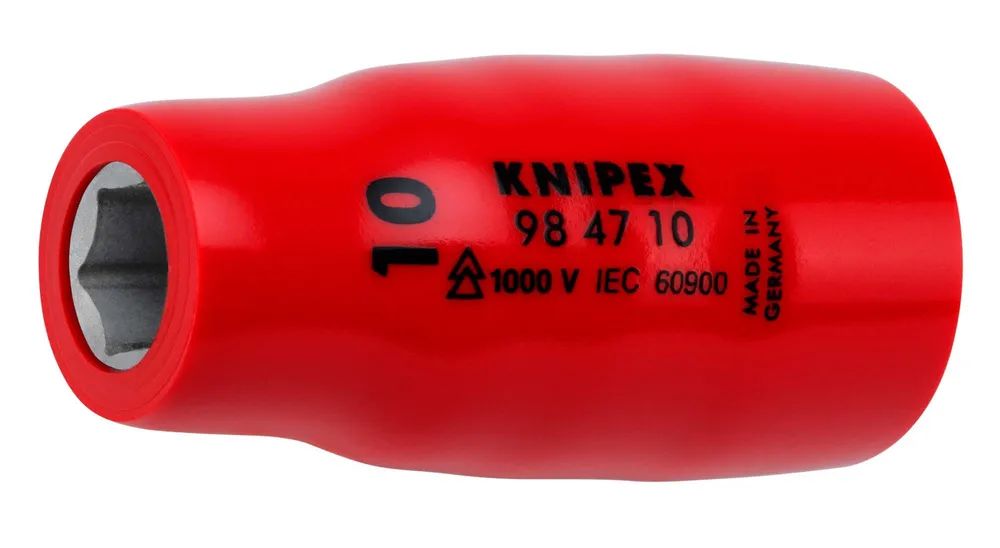 KNIPEX Steckschlüsseleinsatz für Sechskantschrauben mit Innenvierkant 1/2" 54 mm
