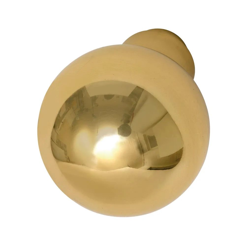MARCHESI Knopfdrückerlochteil Kugelform, ø 50 mm, Messing poliert