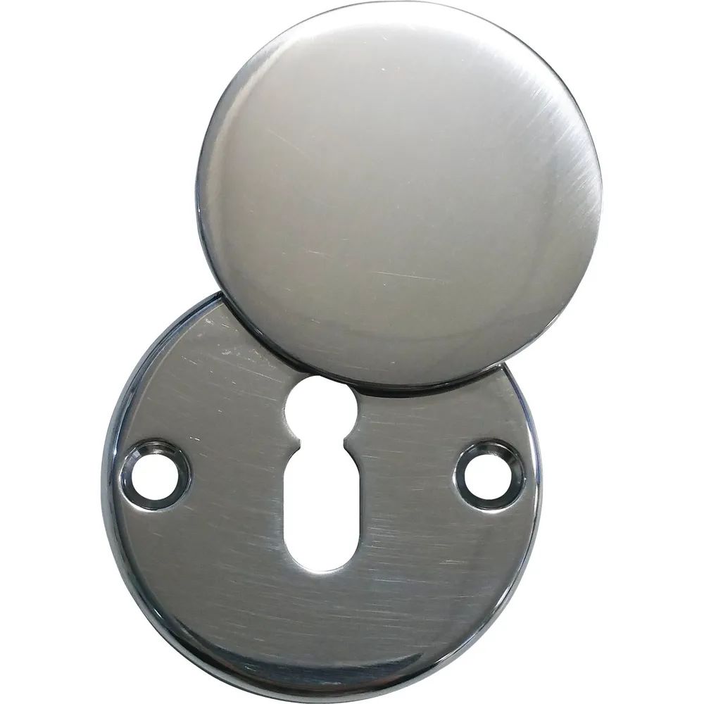 Grundmann Schlüsselrosette BBWG AB6 aufschraubbar, mit Hangerl, ø 51 mm, Aluminium poliert