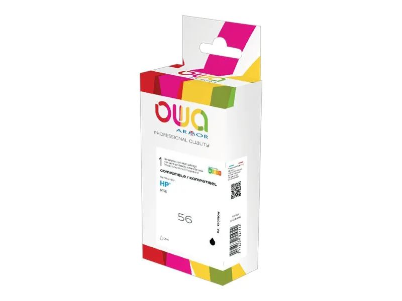 Armor OWA - 21 ml - Schwarz - kompatibel - Box - wiederaufbereitet - Tintenpatrone (Alternative zu: HP 56)