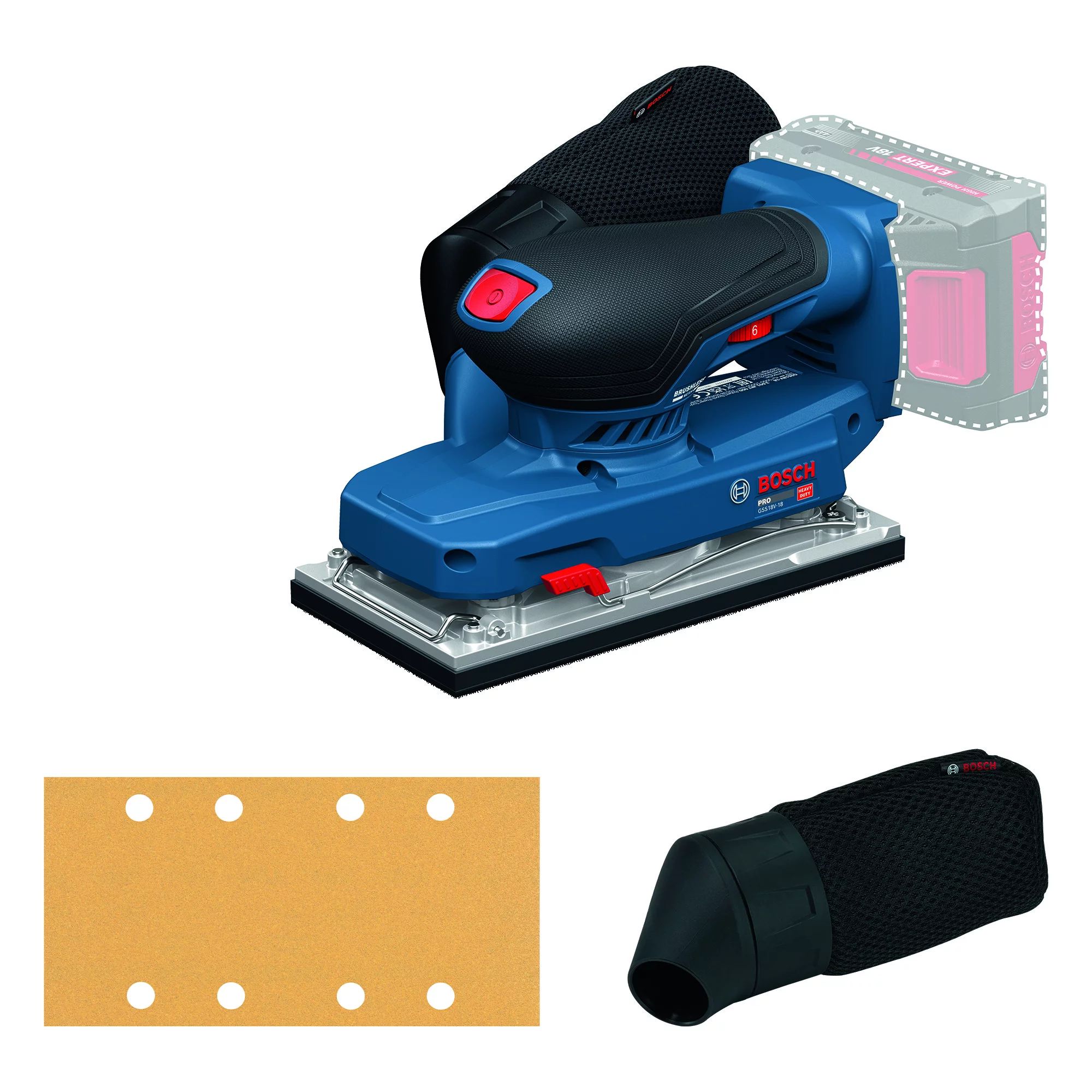 Bosch GSS18V-18  Akku-Schwingschleifer solo