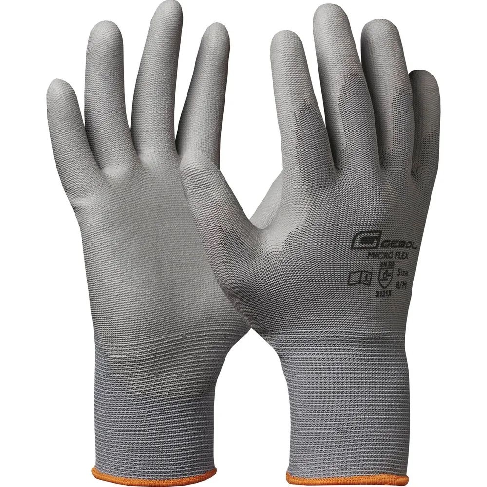 GEBOL Schutzhandschuh Micro Flex grau Größe 7