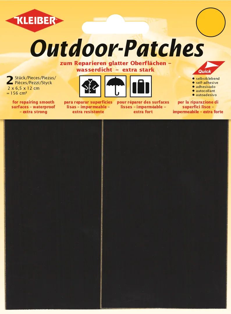 Kleiber Outdoor-Patches, Fb. Schwarz