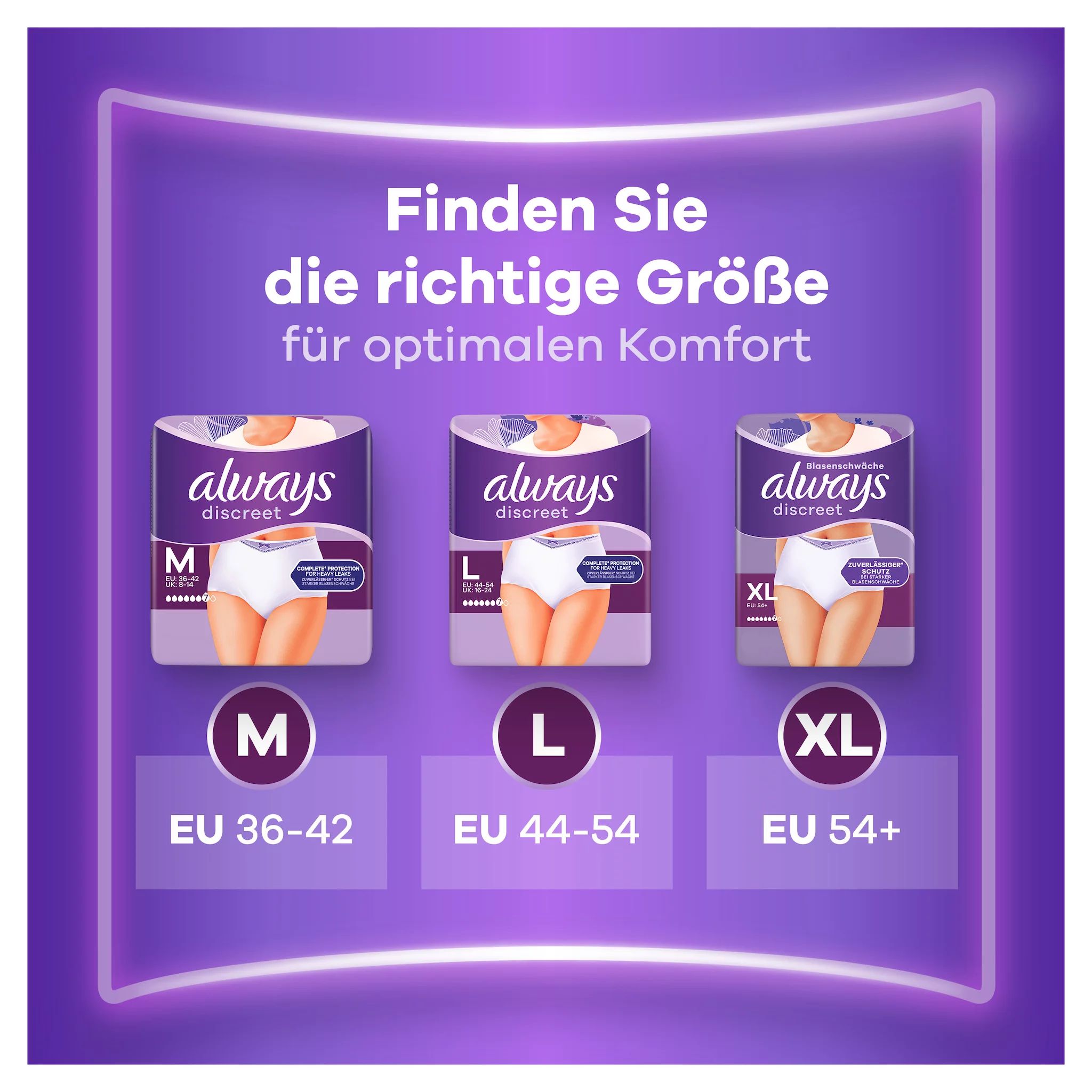Always Discreet Inkontinenz-Höschen Plus, Größe M, 36 Höschen (4 Packungen x 9 Stück)