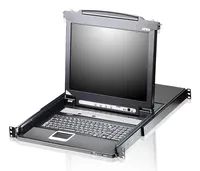ATEN 17" LCD KVMP Switch with UK Keyboard - 8-Port - PS/2