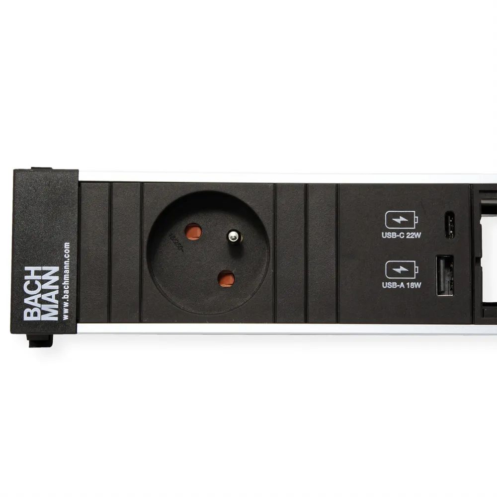 BACHMANN POWER FRAME S 1xUTE 1xCM 1xUSB A/C 22W 0,2m GST18