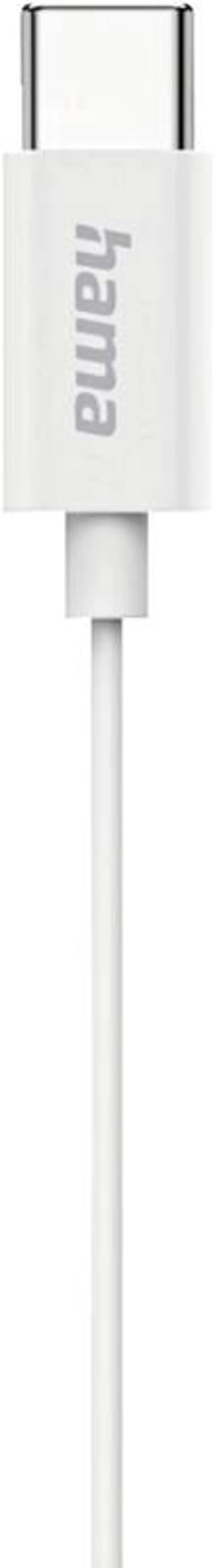 Hama Kopfhörer "Classy", Earbuds, Mikrofon, Kabelknickschutz, USB-C, Weiß