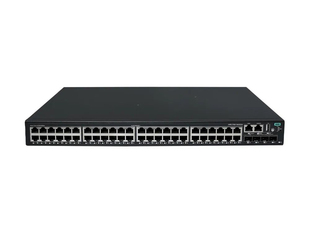 HPE Networking Comware 2150 48p 10M/100M/1G 4p SFP+ 1G/10G - Switch - L3 - managed - 48 x 10/100/1000Base-T + 4 x 1 Gigabit / 10 Gigabit SFP+ (Uplink / Stacking)