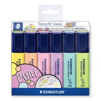 STAEDTLER Textsurfer classic 364 - Textmarker - verschiedene Farben - wasserbasierte Tinte - 1-5 mm (Packung mit 6)