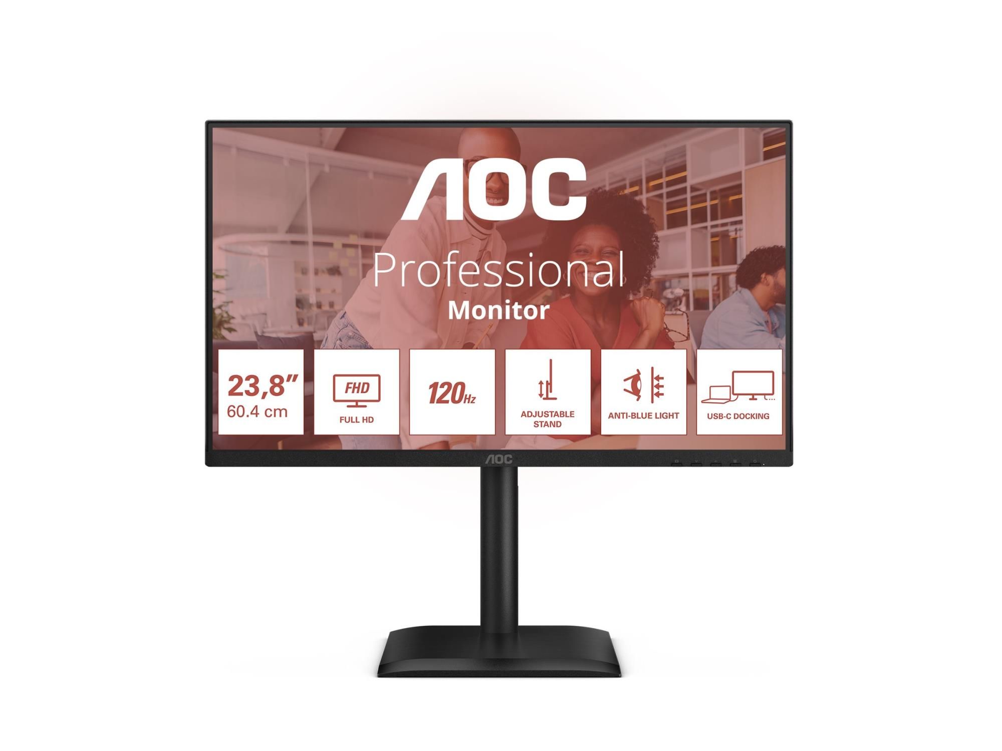 AOC 24E4CV - LED-Monitor - 61 cm (24") (23.8" sichtbar) - 1920 x 1080 Full HD (1080p)