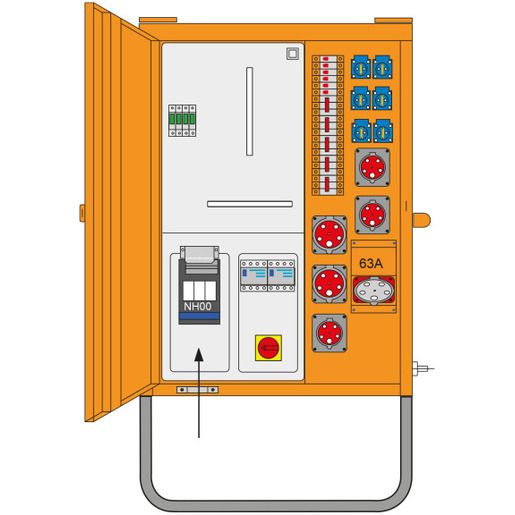 PCE Baustromverteiler 63A Kärnten / PCE 090100137A M-AVEV 090100137A
