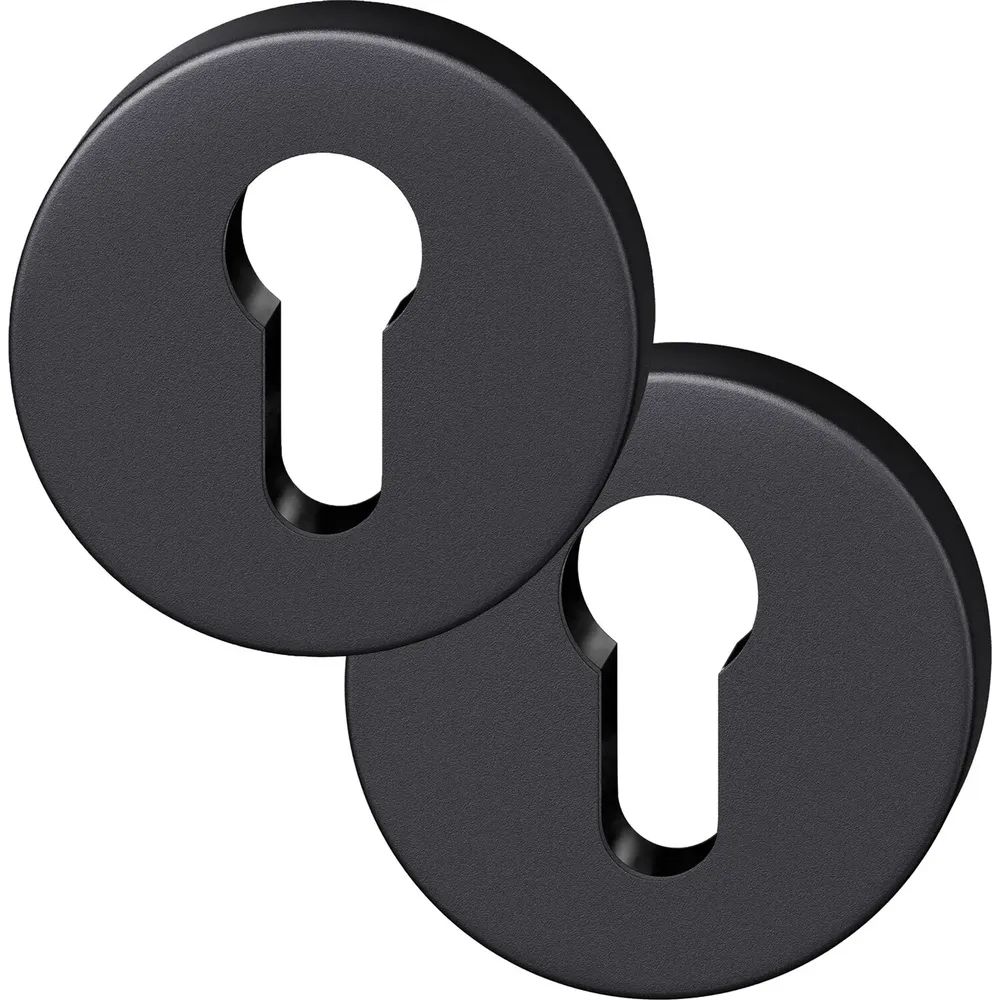 FSB Zylinderrosette rund 12 1735 00010 ASL, Aluminium schwarz matt