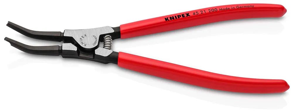 KNIPEX Montagezange für Sprengringe auf Wellen mit Kunststoff überzogen schwarz atramentiert 220 mm