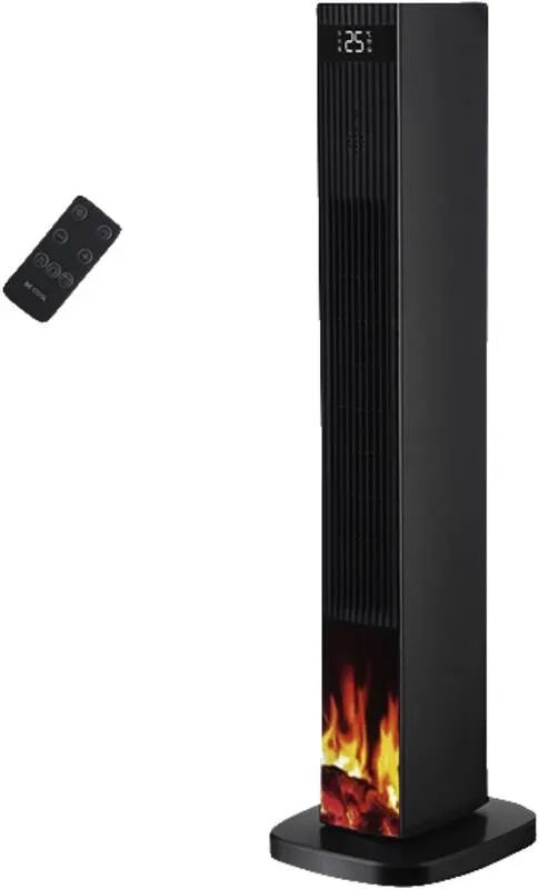 SHX BCLeon26 Turm-Heizlüfter mit Kamineffekt und 2200W schwarz