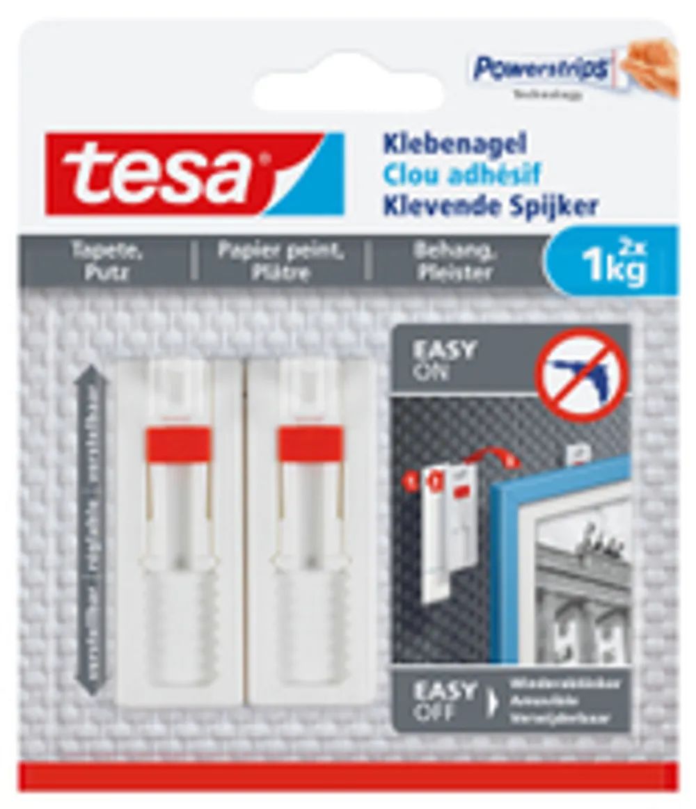 Tesa 77774 - Drinnen - Universalhaken - Weiß - Klebestreifen - 1 kg - 2 Stück(e)