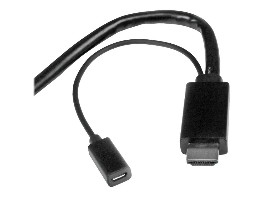 StarTech.com Startech 2m HDMI, DisplayPort oder Mini DisplayPort auf HDMI Konverter Kabel - HDMI, DP oder Mini DP zu HDMI Adapterkabel - Videoadapter - HDMI, DisplayPort, Mini DisplayPort männlich zu HDMI, Mikro-USB Typ B (nur Strom)