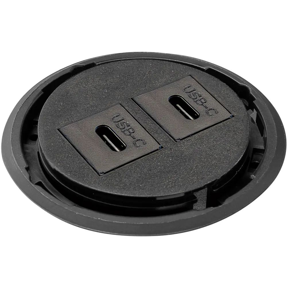 EVOline One 2fach USB Charger C+C, Schwarz DM 59 mm