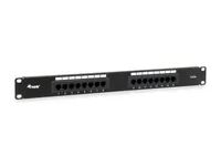 Equip 16-Port Cat.5e Ungeschirmtes Patch Panel - Black - 10/100/1000Base-T(X) - Gigabit Ethernet - 1000 Mbit/s - RJ-45 - Cat5e - Schwarz