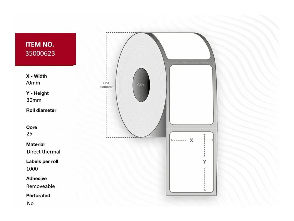 Capture Entfernbarer Klebstoff - 70 x 30 mm 4000 Etikett(en) (4 Rolle(n)