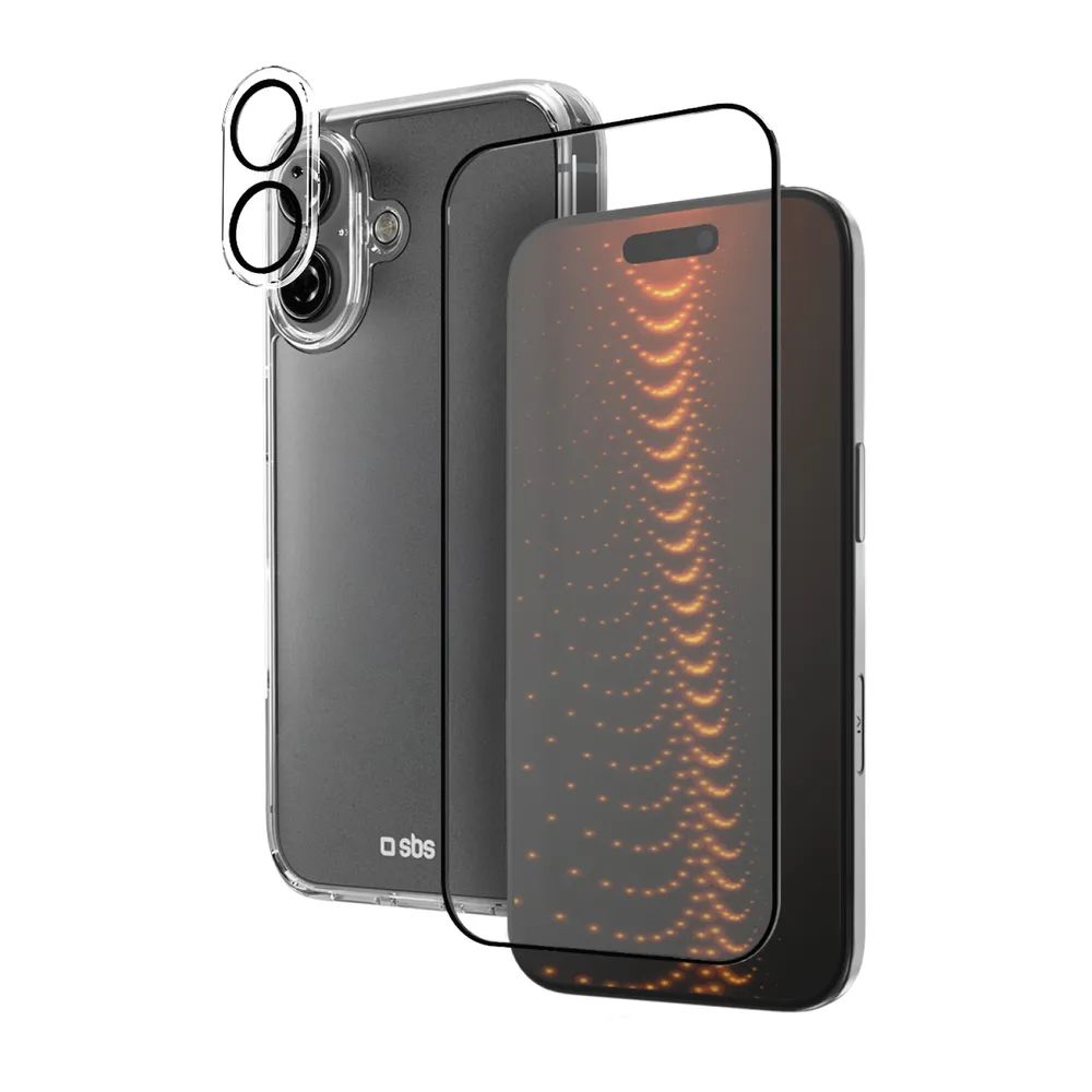 SBS D3O Kit (Cover, Display- und Kameraschutz) für iPhone 16