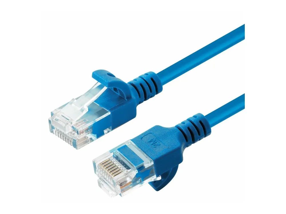 MicroConnect V-UTP6A10B-SLIM - 10 m - Cat6a - U/UTP (UTP) - RJ-45 - RJ-45 - Blau