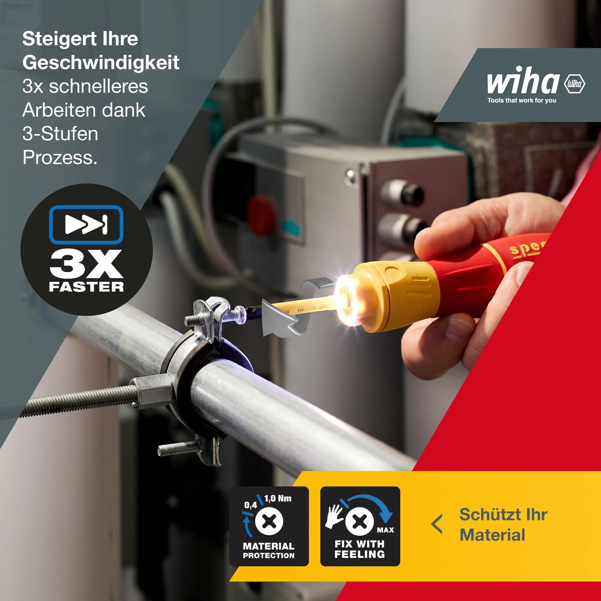 Wiha E-Schraubendreher speedE® II electric 7-tlg mit slimBits, Batterien und USB-Ladegerät in L-Boxx