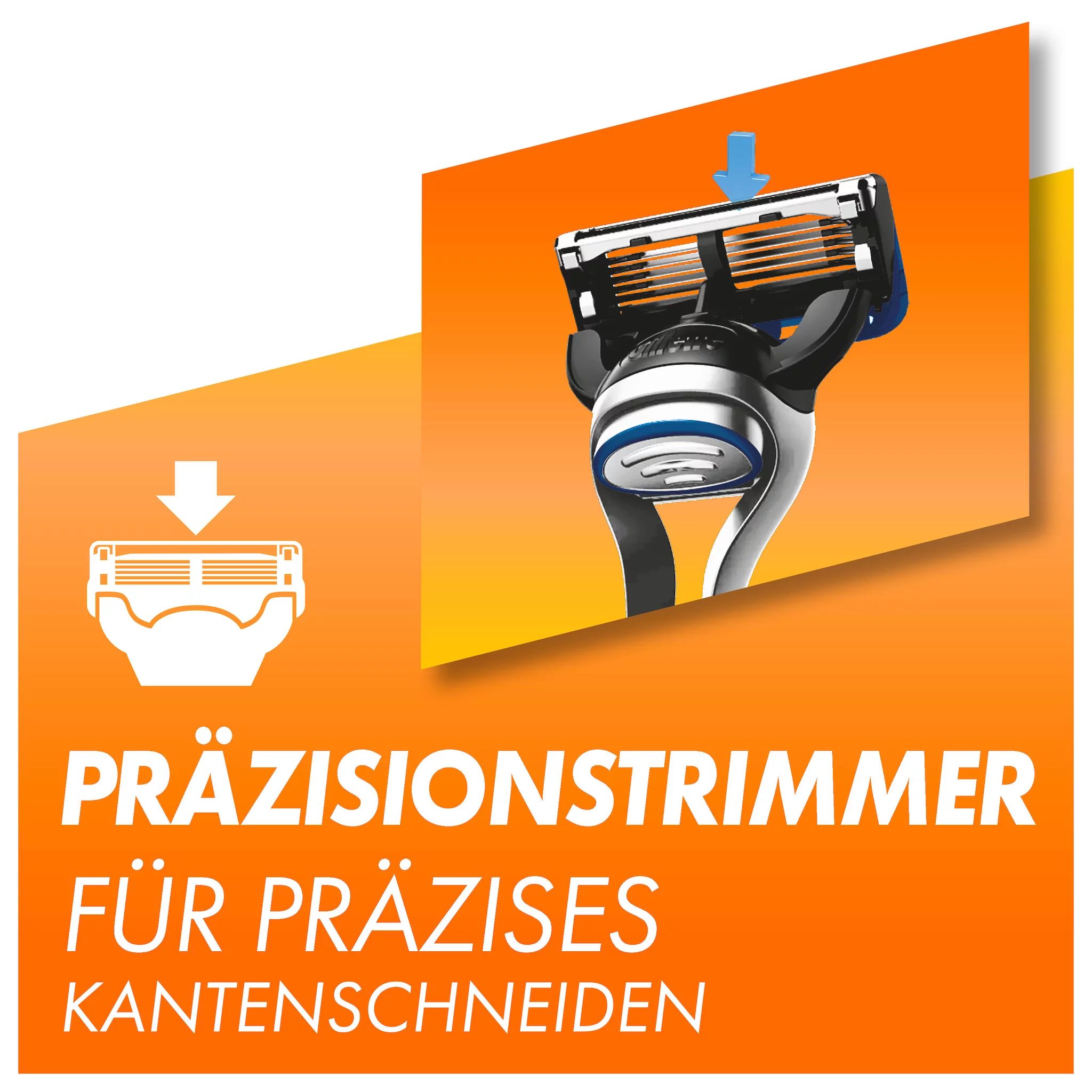 Gillette Fusion 5 Sport Rasierer für Männer + 4 Rasierklingen