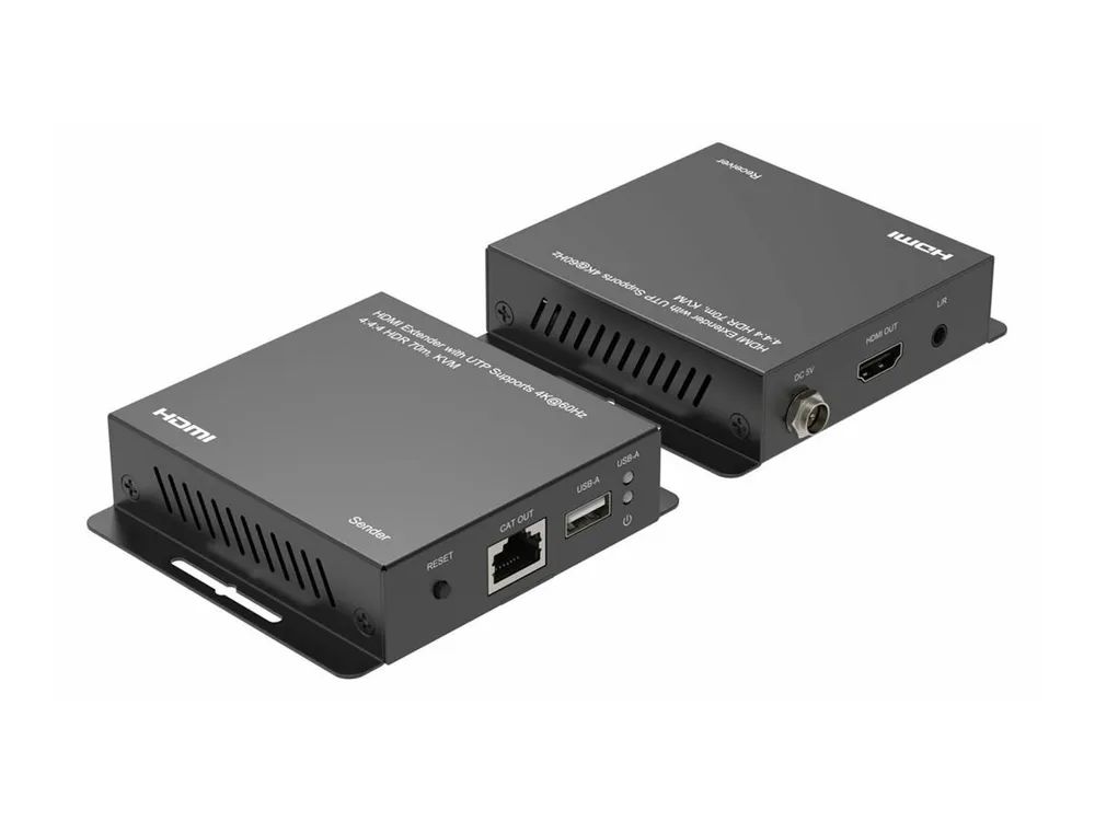 MicroConnect 4Ka60Hz HDMI Extender with KVM function over ethernet - Ethernet