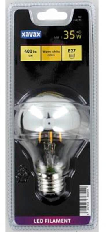 Xavax 112576 LED 4W AGL FILAM E27 WW/:1