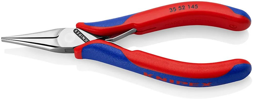 KNIPEX Elektronik-Greifzange mit durchgestecktem Gelenk mit Mehrkomponenten-Hüllen 145 mm
