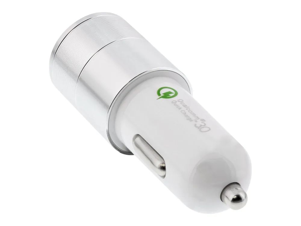 InLine USB 36W KFZ Ladegerät QC 3.0 - USB-A + USB-C - PD 3.0 - 12/24V DC - weiß
