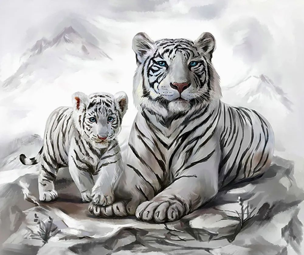 Pracht Creatives Hobby GmbH Diamond Painting Tigermama 40x30cm
