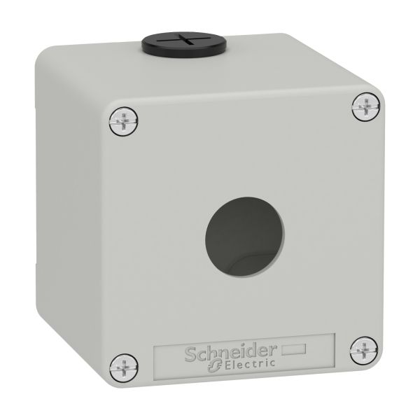 SCHNEIDER ELECTRIC Leergehäuse XAP, Metall, grau, für 1x22mm, 80x80x77, M20