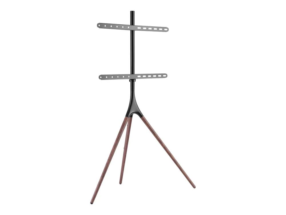 Techly Aufstellung - Stativ - für Flachbildschirm - Dark Walnut - Bildschirmgröße: 114.3-165.1 cm (45"-65")