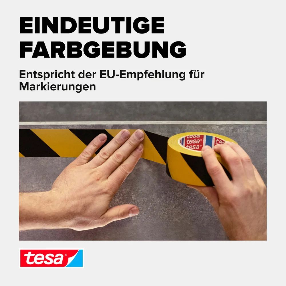 tesapack® PP Marking 66 m x 50 mm – gelb/blau – Markierungsband