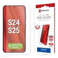 DISPLEX Panzerglas (10H - 2D) für Samsung Galaxy S24/S25 - Eco-Montagerahmen - kratzer-resistent - Samsung - Galaxy S24 - Galaxy S25 - Trockene Anwendung - Staubresistent - Schlagfest - Kratzresistent - Schockresistent - Transparent - 1 Stück(e)