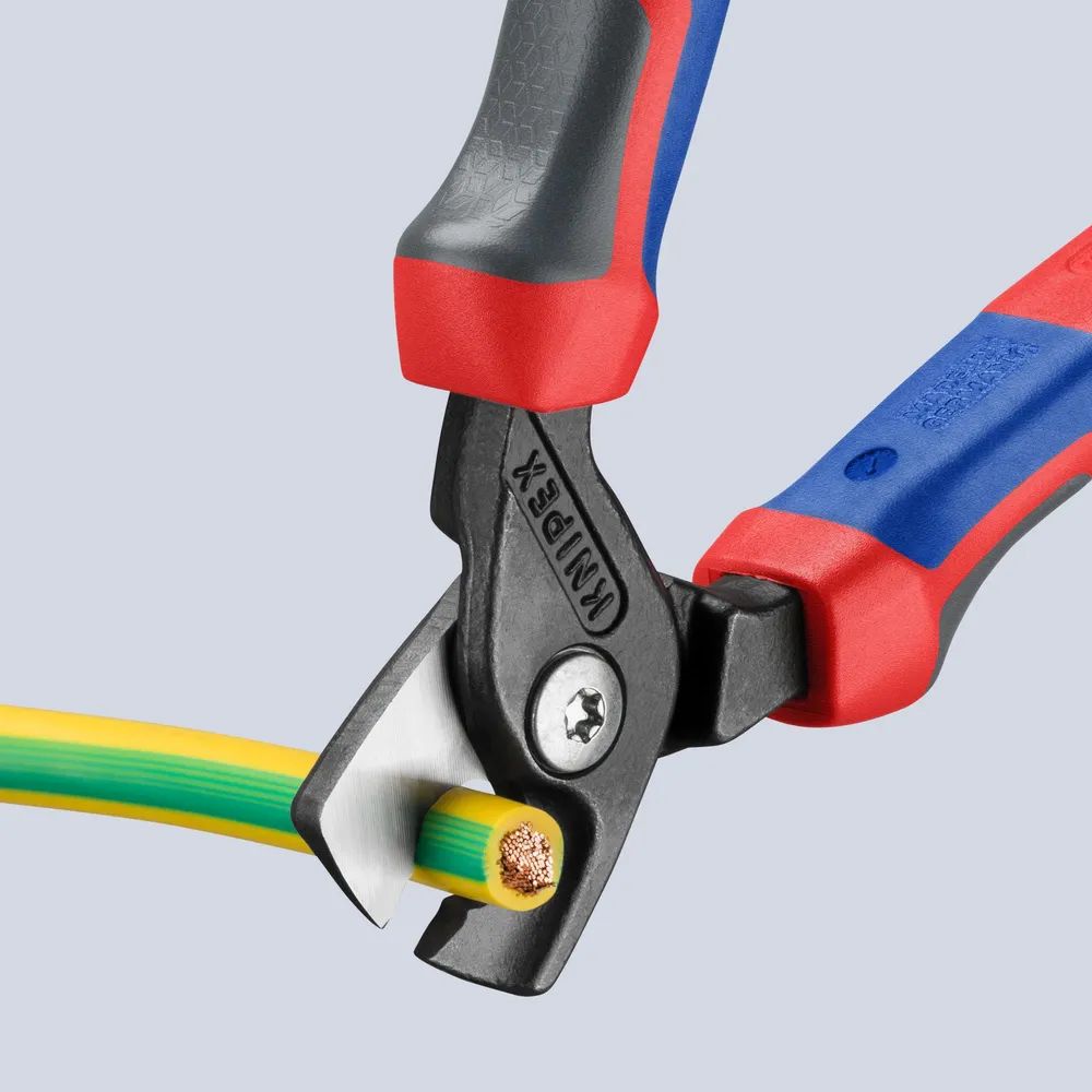 KNIPEX StepCut® Kabelschere mit Comfort-Griffen brüniert 160 mm