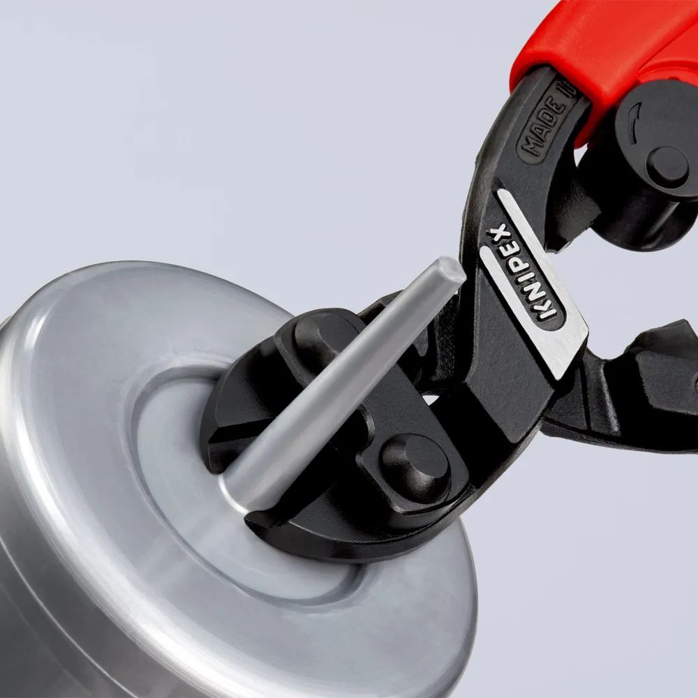 KNIPEX Kraft-Bündigschneider für Weichmetall und Kunststoff mit schlanken Mehrkomponenten-Hüllen schwarz atramentiert 200 mm