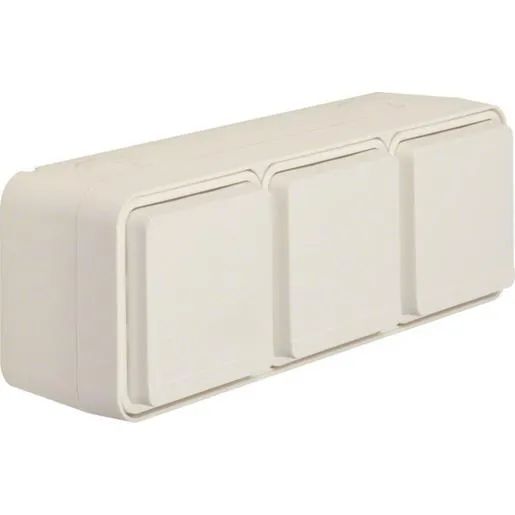 Hager STECKDOSE SCHUKO 3FACH WAAGERE / HAGERS WNC143B