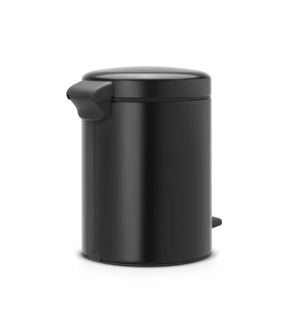 Brabantia newIcon Treteimer 5l mit Kunststoffeinsatz, Matt Black