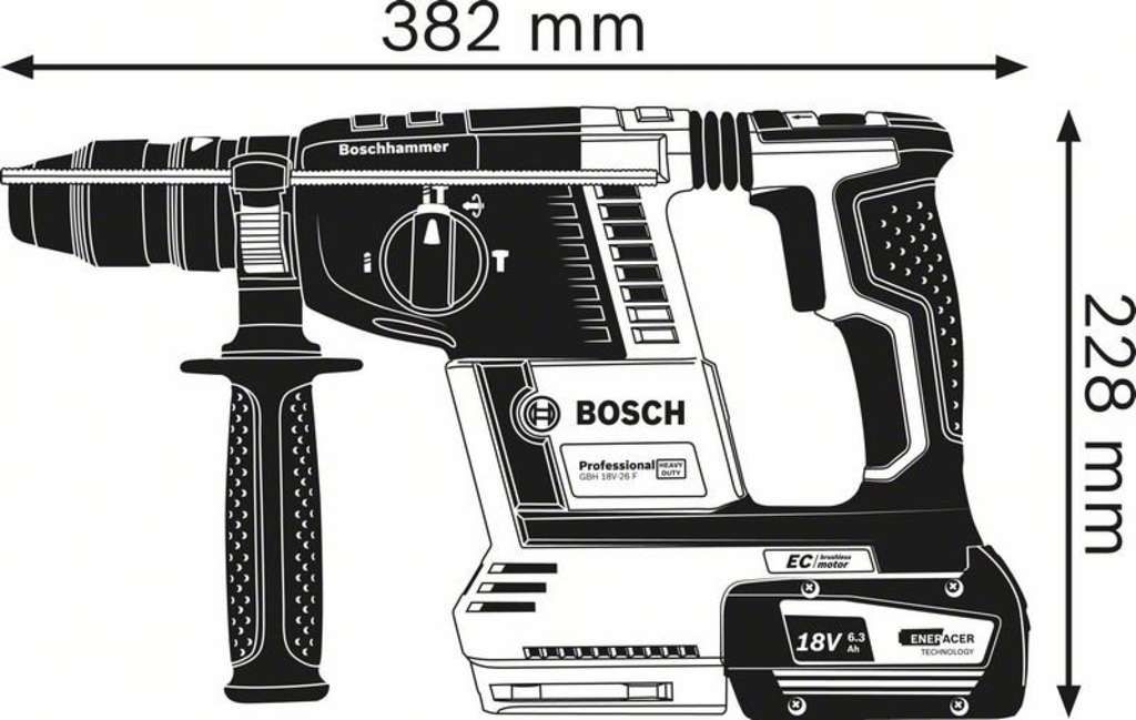 Bosch Professional GBH 18V-26 F Bohrh(C) solo CLC