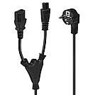 Lindy Stromkabel - power CEE 7/7 (S) zu power IEC 60320 C13, IEC 60320 C5